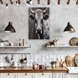 Watercolor Cow Canvas Art