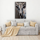 Watercolor Cow Canvas Art