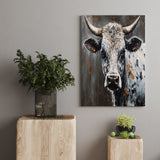 Watercolor Cow Canvas Art
