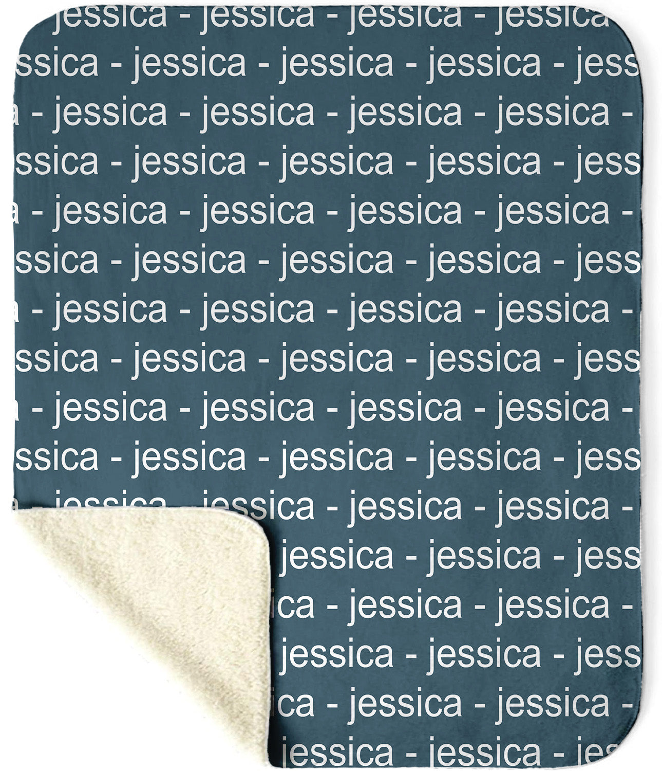 Single Name Reg Font Sherpa Blanket