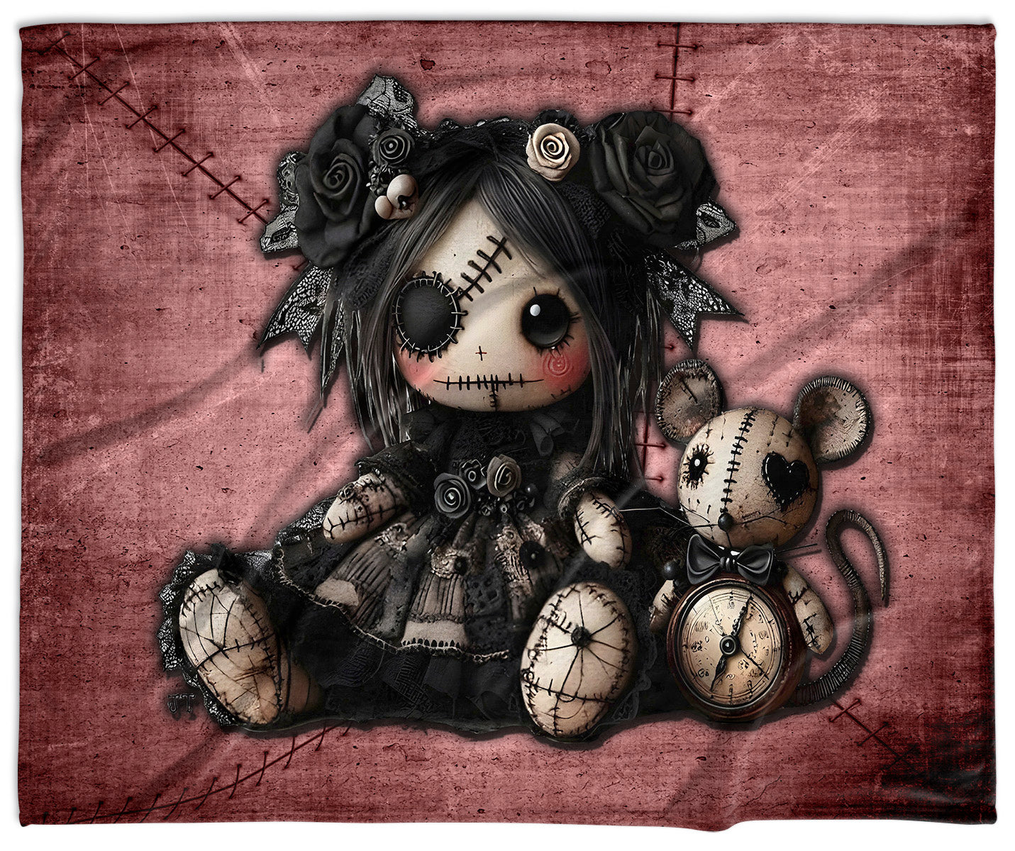 Little Stitch-ups Best Friends Mouse Velveteen Blanket