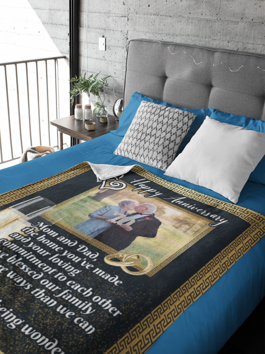 Anniversary Gold Velvet Blanket