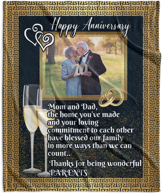 Anniversary Gold Velvet Blanket