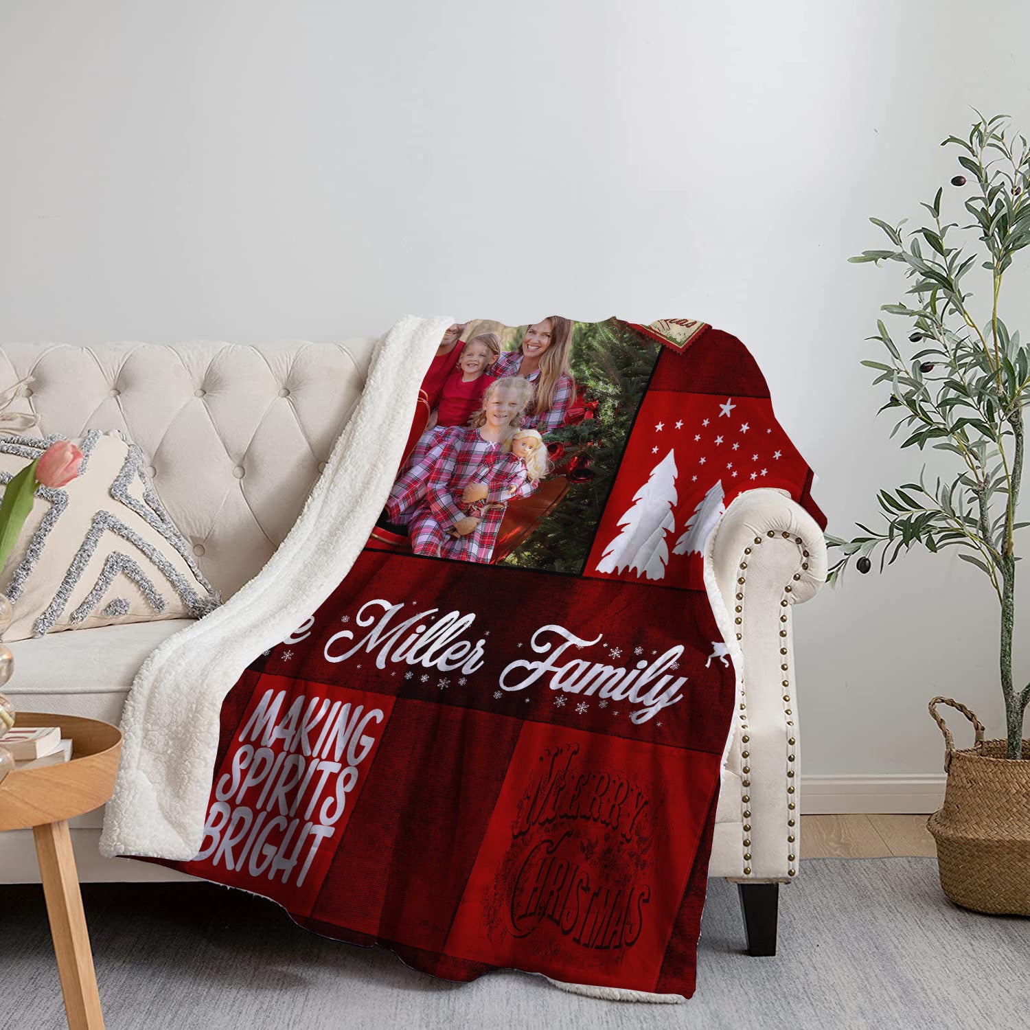 Christmas Red Plaid Blankets