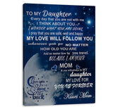 Daughter Moon butterfly Canvas Art