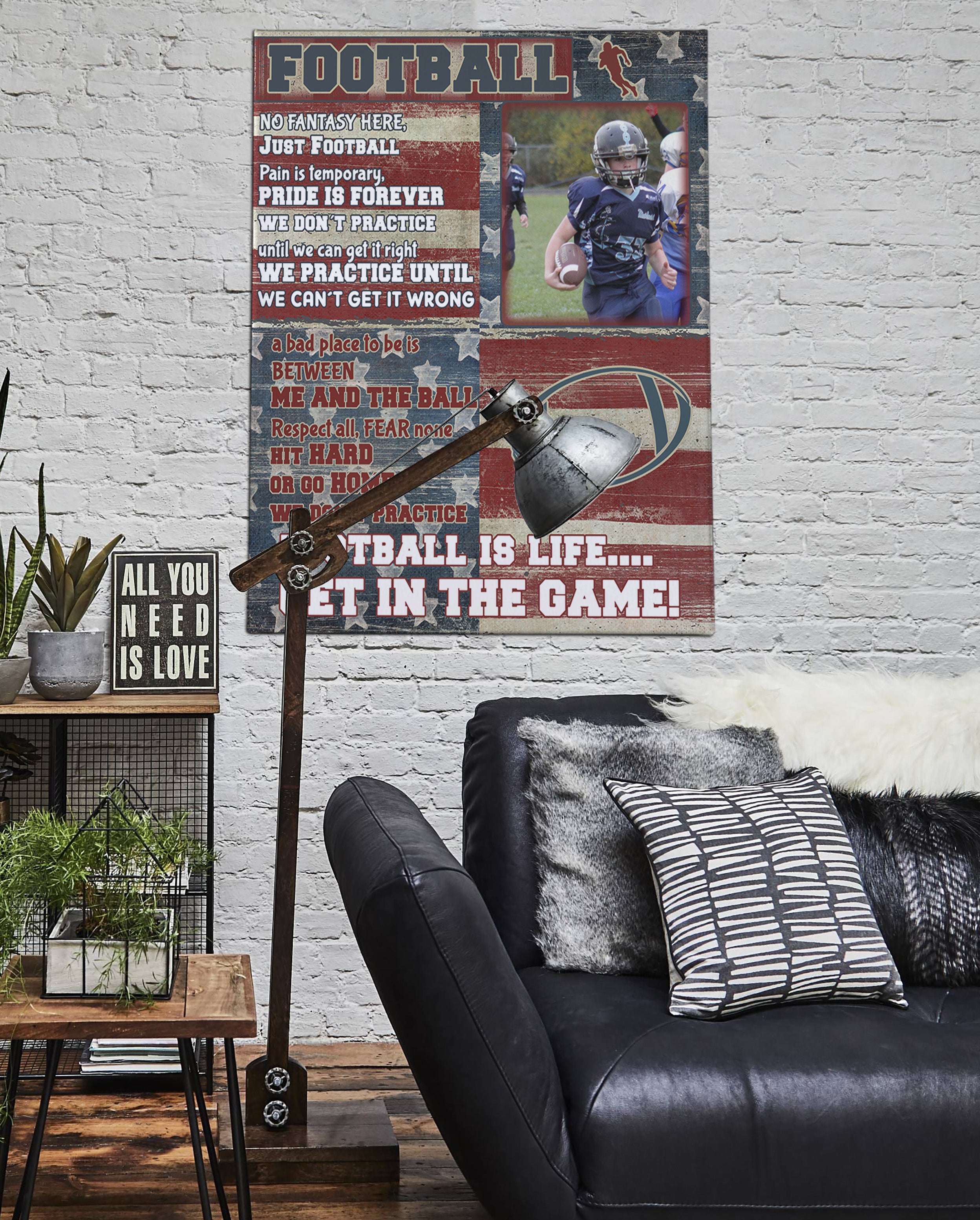 Football Flag Canvas Art