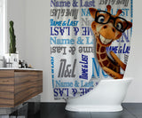 Giraffe Boys Shower Curtain