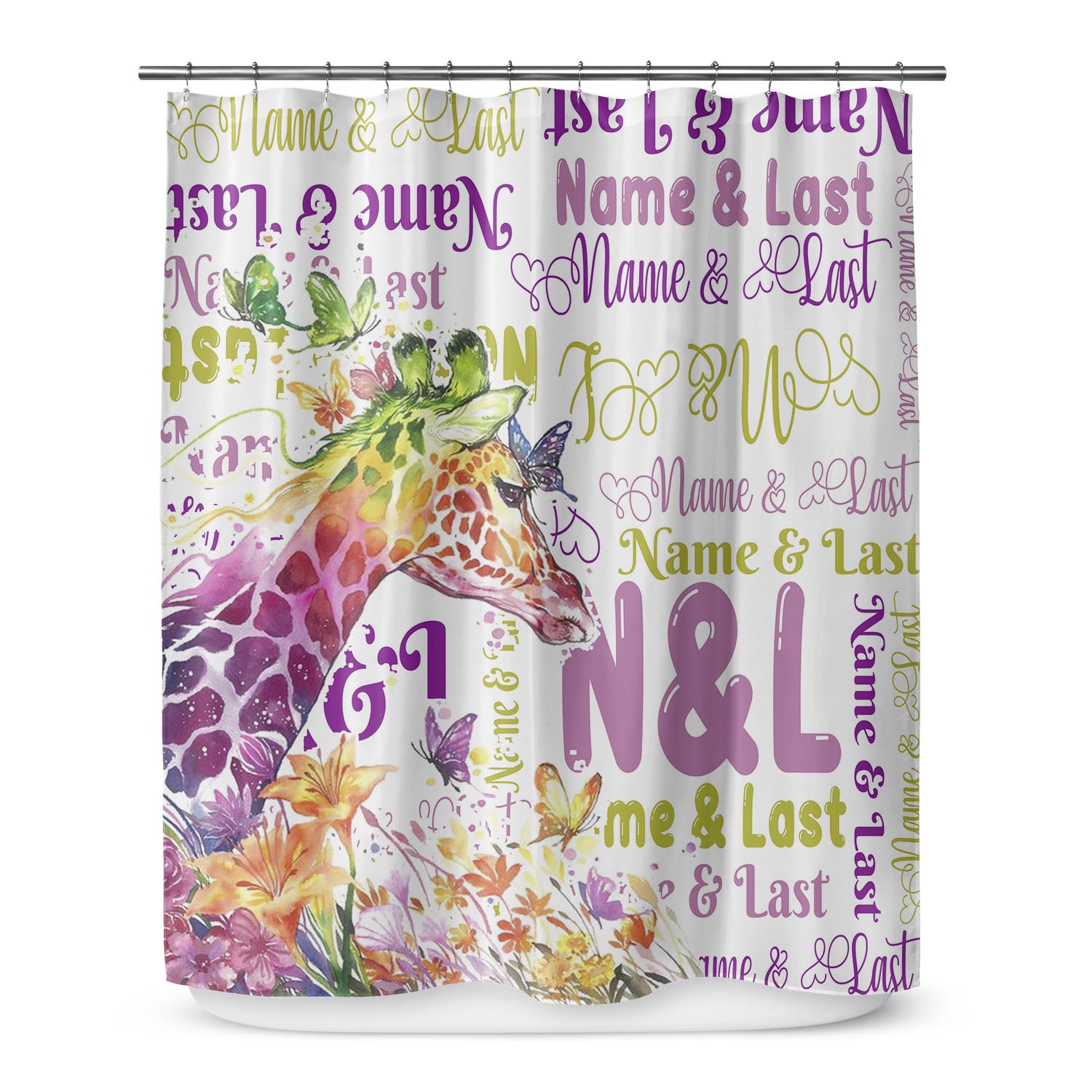 Giraffe Girls Shower Curtain