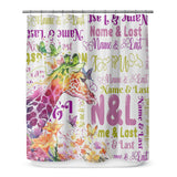 Giraffe Girls Shower Curtain