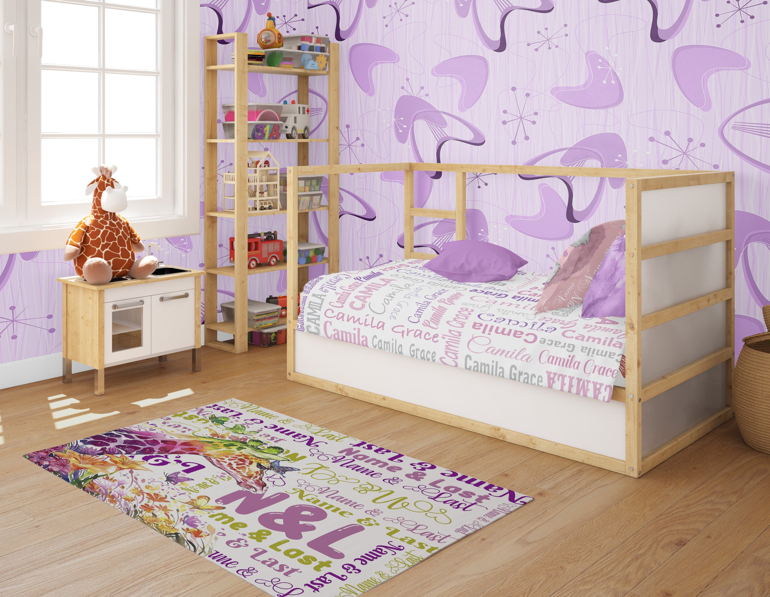 Giraffe Girls Rug