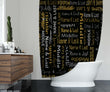 London Girls Gold Shower Curtain