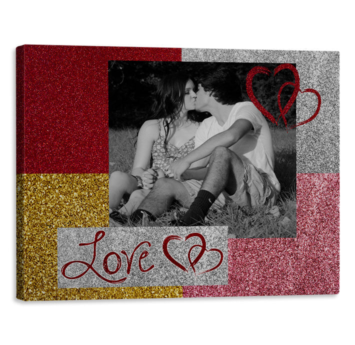 Love Glitter Canvas Art