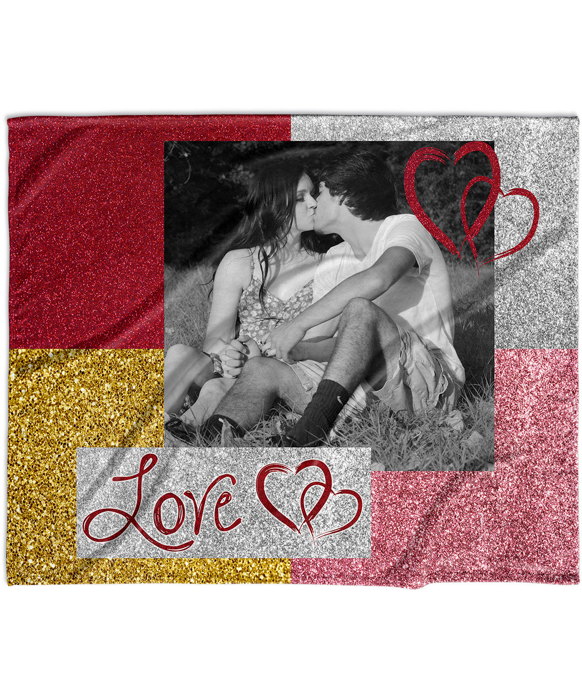 Love Glitter Velvet Blanket