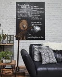 Loving Dad Lion Canvas Art