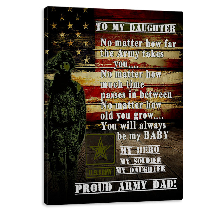 My Daughter Army Dad Canvas Art