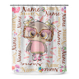 Owl Girls Shower Curtain