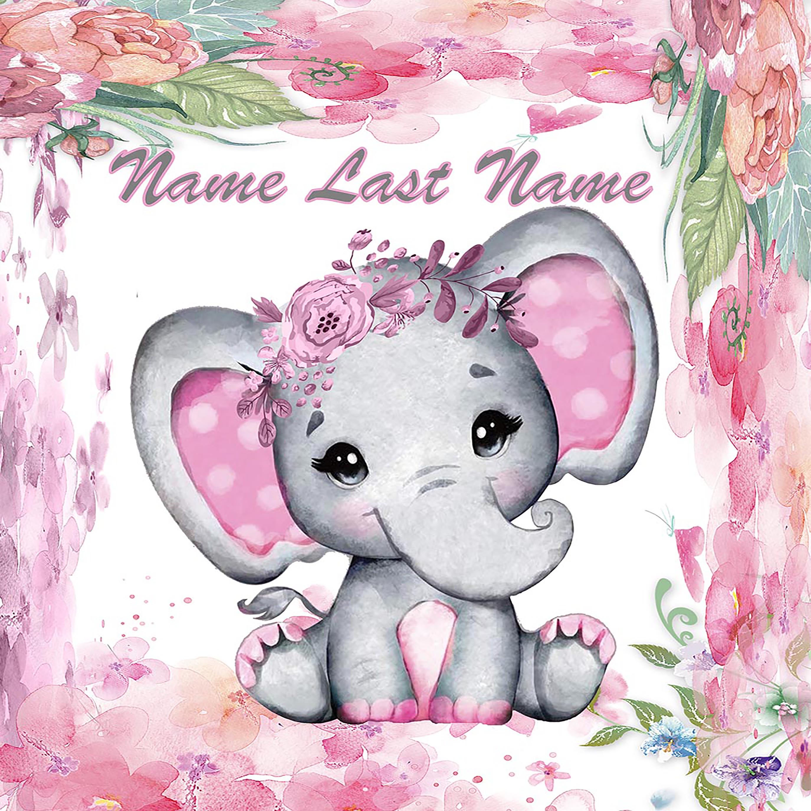 Pink Baby Elephant Pillow