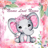 Pink Baby Elephant Pillow