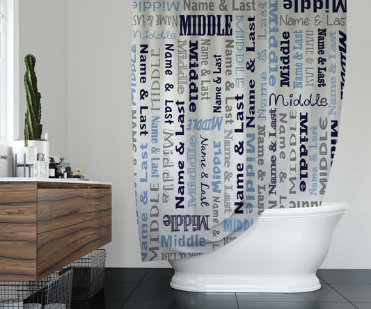 Simple Boys Shower Curtain