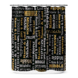 Simple Gold Boys Shower Curtain