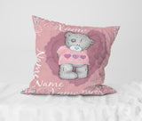 Teddy Bear Girls Pillow