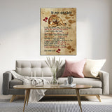 To My Husband Lion Canvas Art