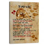 To My Wife Lion Canvas Art