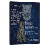 To my Son Leopard Canvas Art