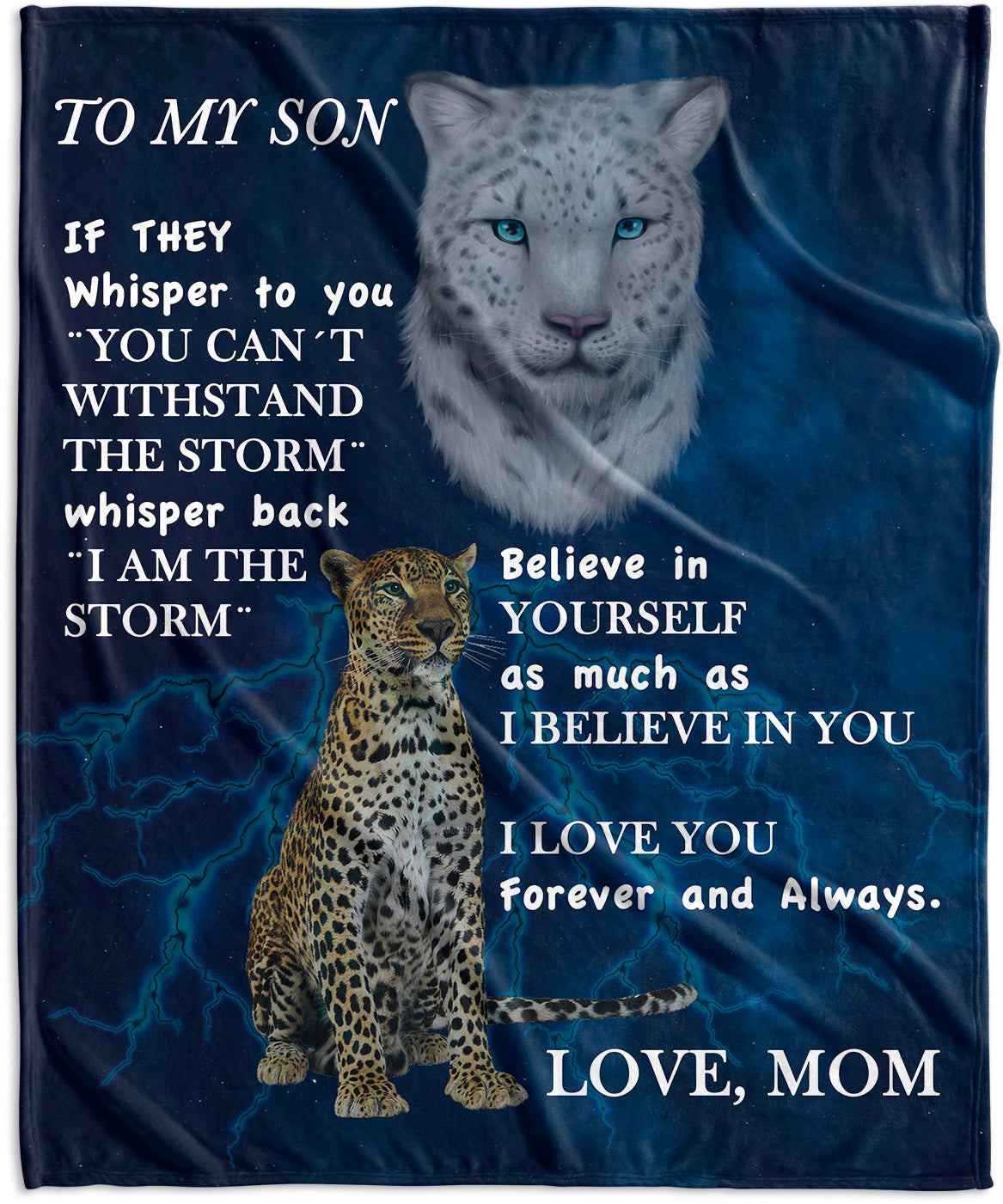 To my Son Leopard Velvet Blanket