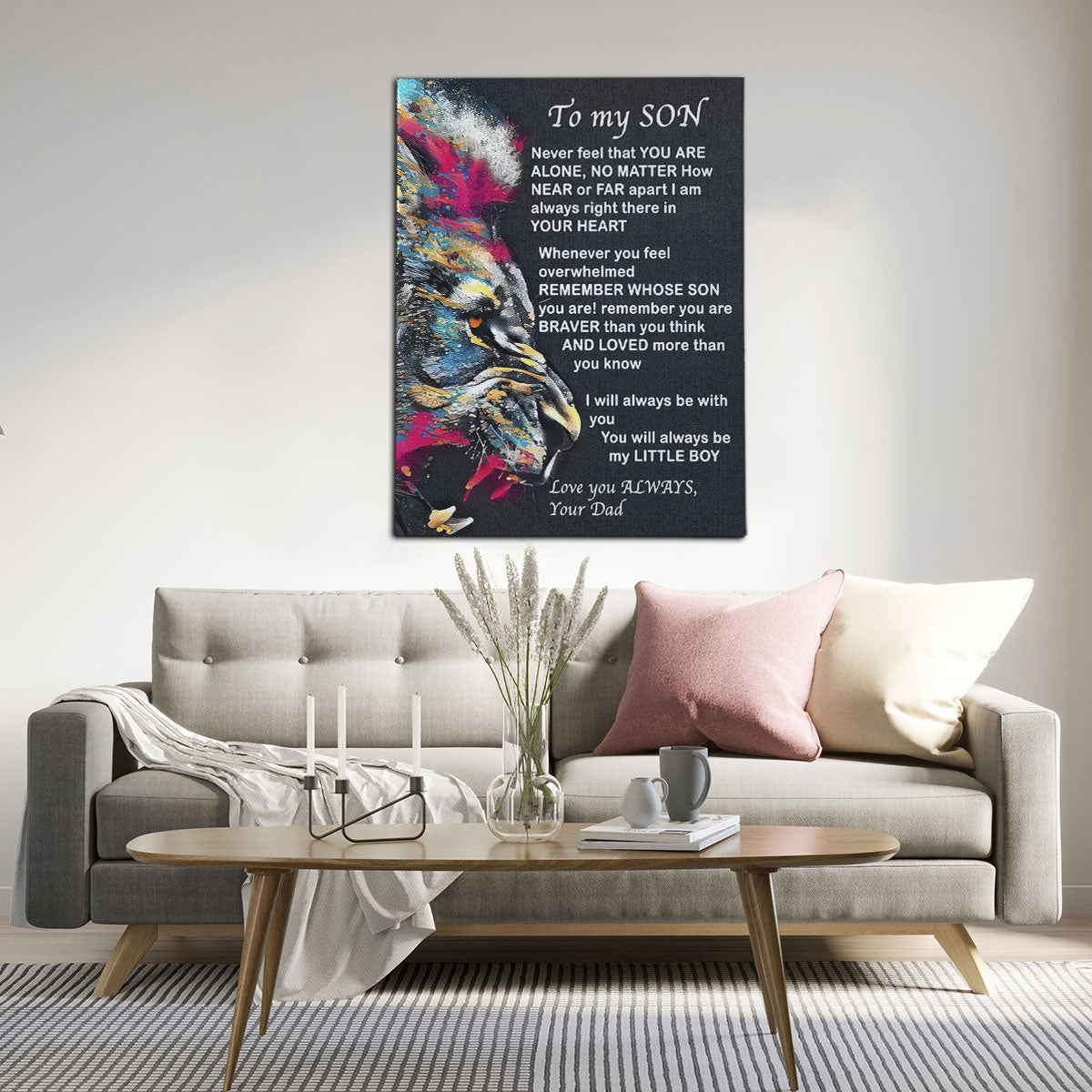 Son Watercolor Canvas Art