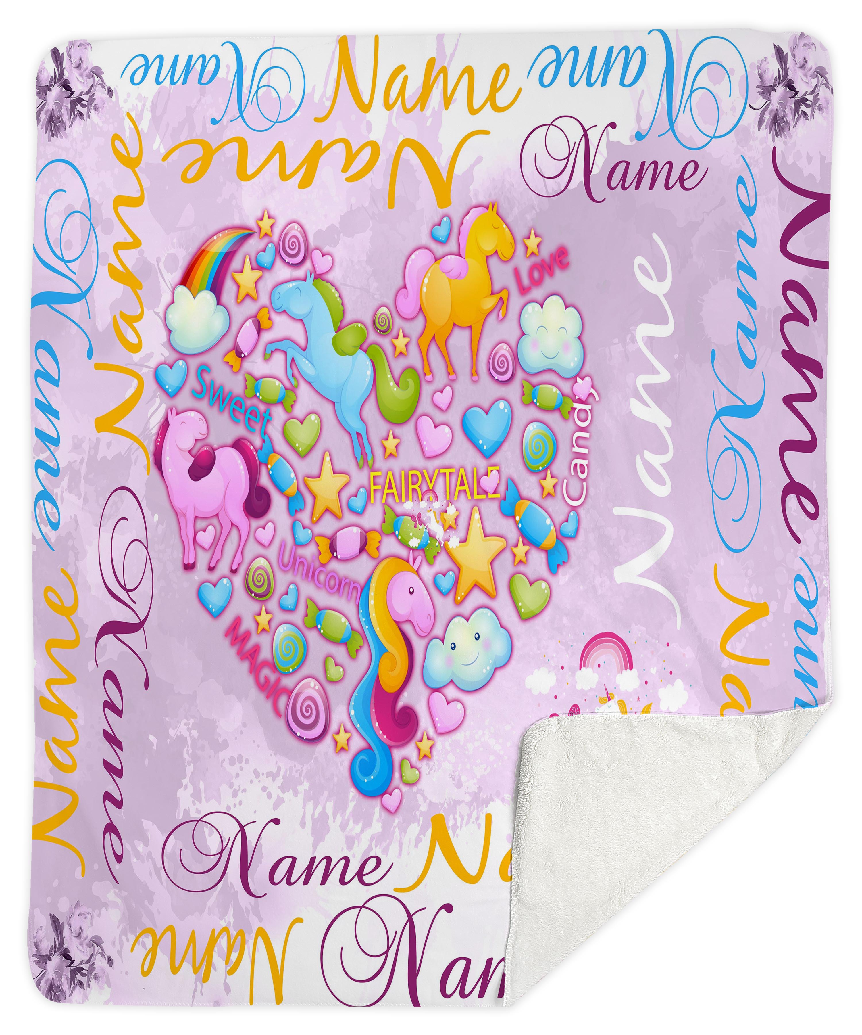 Unicorn Sherpa Blanket