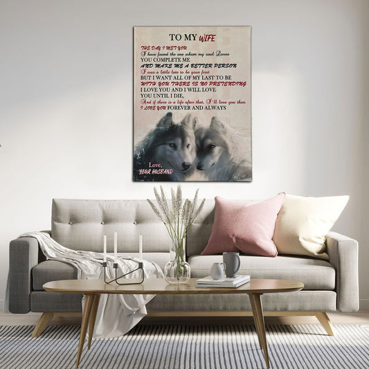 Wolf To my Wife Canvas Art