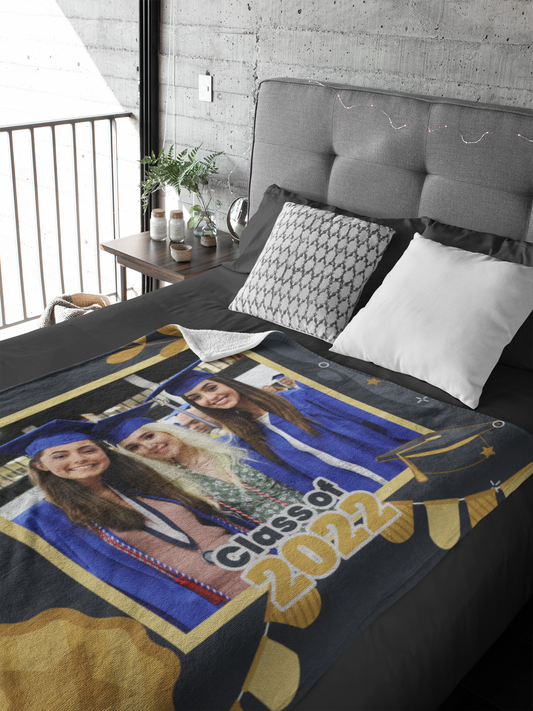 Graduation Olive Velvet Blanket